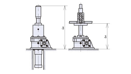 स्थिर आधार, मुक्त शाफ्ट अंत