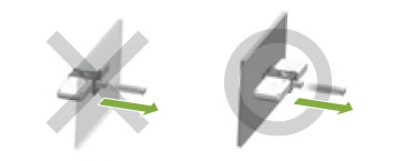 बाहर धकेलते समय क्षैतिज स्थापना