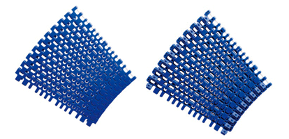 घुमावदार परिवहन प्लास्टिक मॉड्यूलर चेन (उत्पाद फोटो)