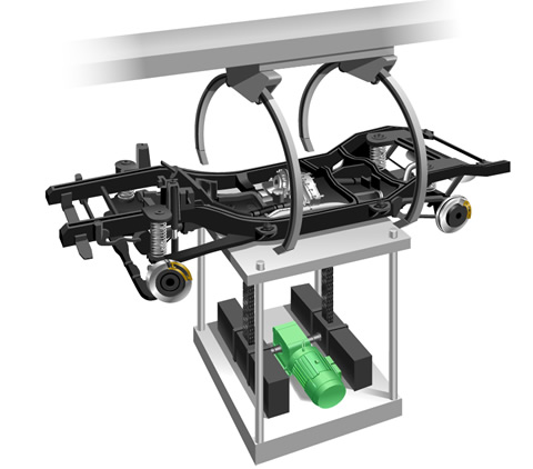 ऑटोमोबाइल फ्रेम उठाने वाला उपकरण