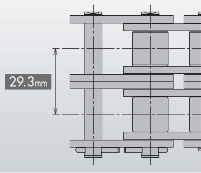 आरएस रोलर चेन डबल स्ट्रैंड